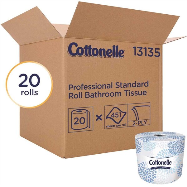 Cottonelle 2Ply White Bulk Toilet Paper Standard Toilet Paper Rolls